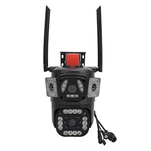 8MP 4K Triple Lens Security Camera with Full Color Night Motion Detection for Outdoor Use