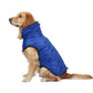 Dog Fur Jacket for Large Dogs (Blue - 12-Inch) - Soft, Stretchable Knit Dog Winter Clothes