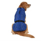 Dog Fur Jacket for Large Dogs (Blue - 12-Inch) - Soft, Stretchable Knit Dog Winter Clothes