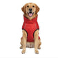 Dog Fur Jacket for Large Dogs (Red - 12-Inch) - Soft, Stretchable Knit Dog Winter Clothes