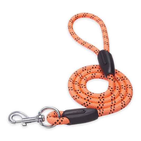 Heavy Duty Reflective Dog Leash 4ft /122 cm Long Nylon Rope Leash with Anti-Slip