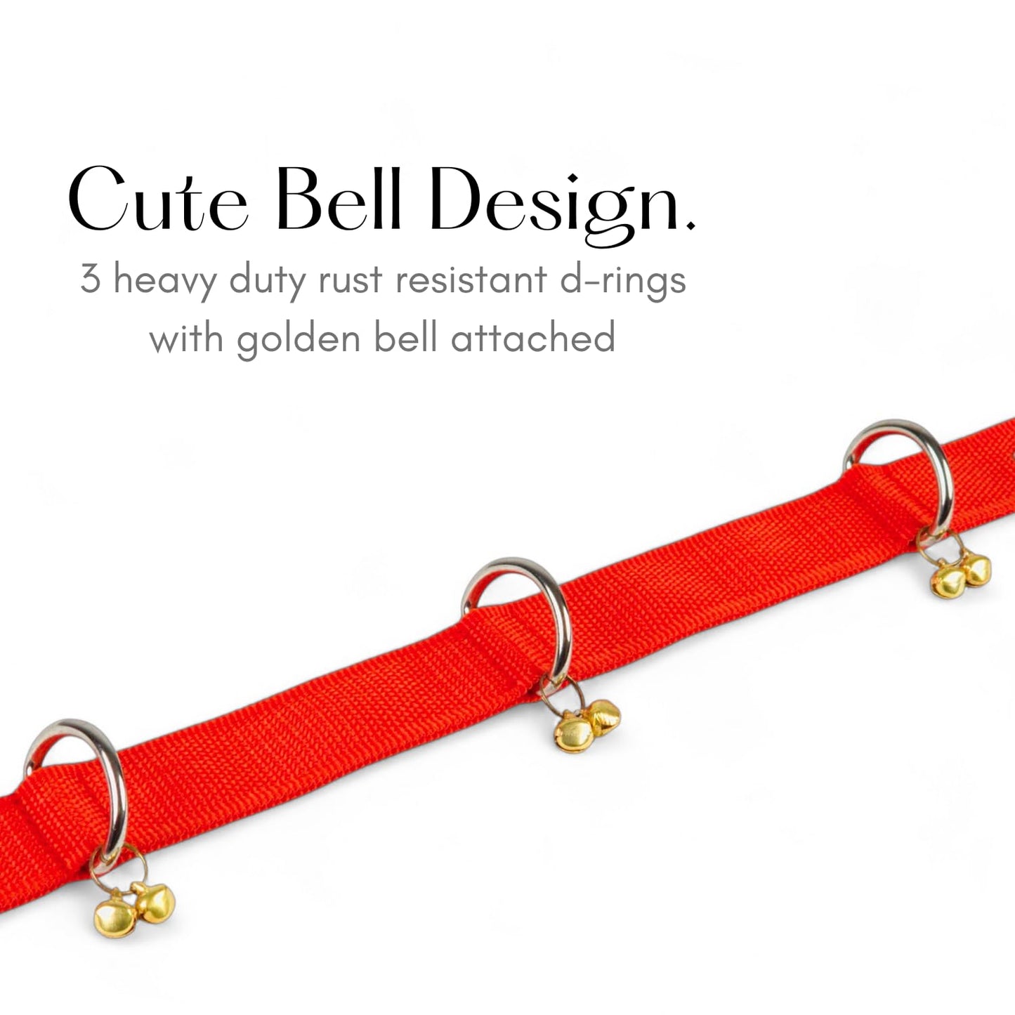 Dog Collar Belt and Leash Set for Large Dogs, Dog Stylish Nylon Leash Belts with Bell