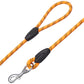 Heavy Duty Reflective Dog Leash 4ft /122 cm Long Nylon Rope Leash with Anti-Slip