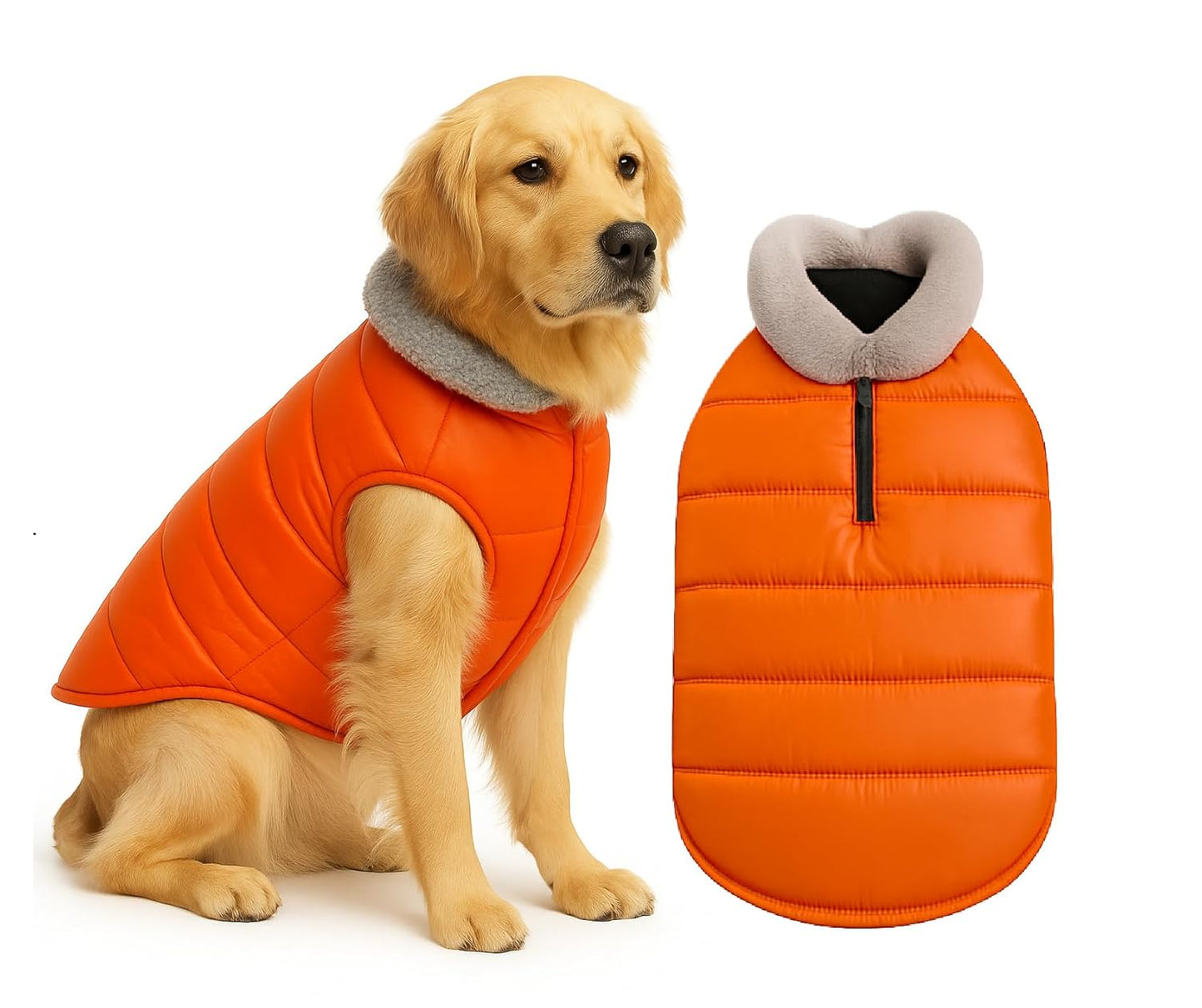 Dog Winter Coat Jacket, Clothes, Windproof, Waterproof, Light Weight, Washable