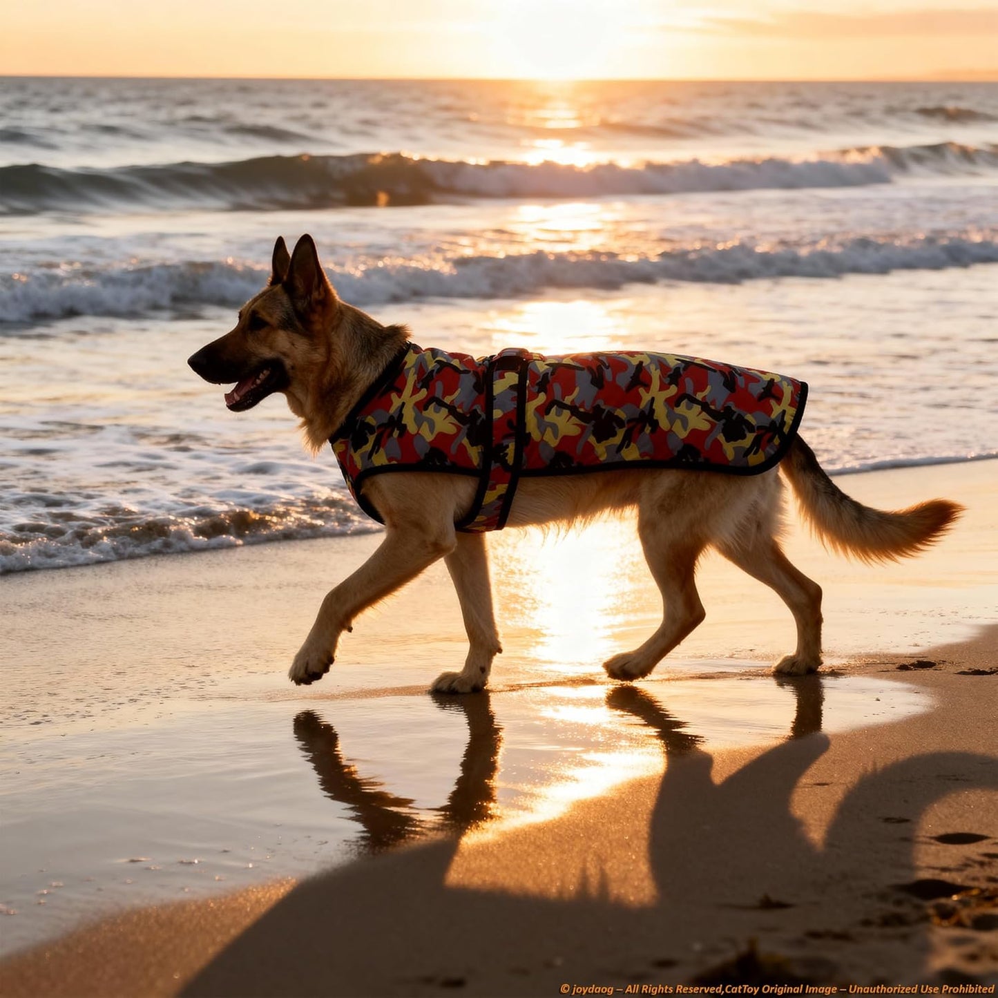 Dog Winter Jacket – (Camouflage Red Army, (XL) 22 Inch) | Ultra Warm Coat