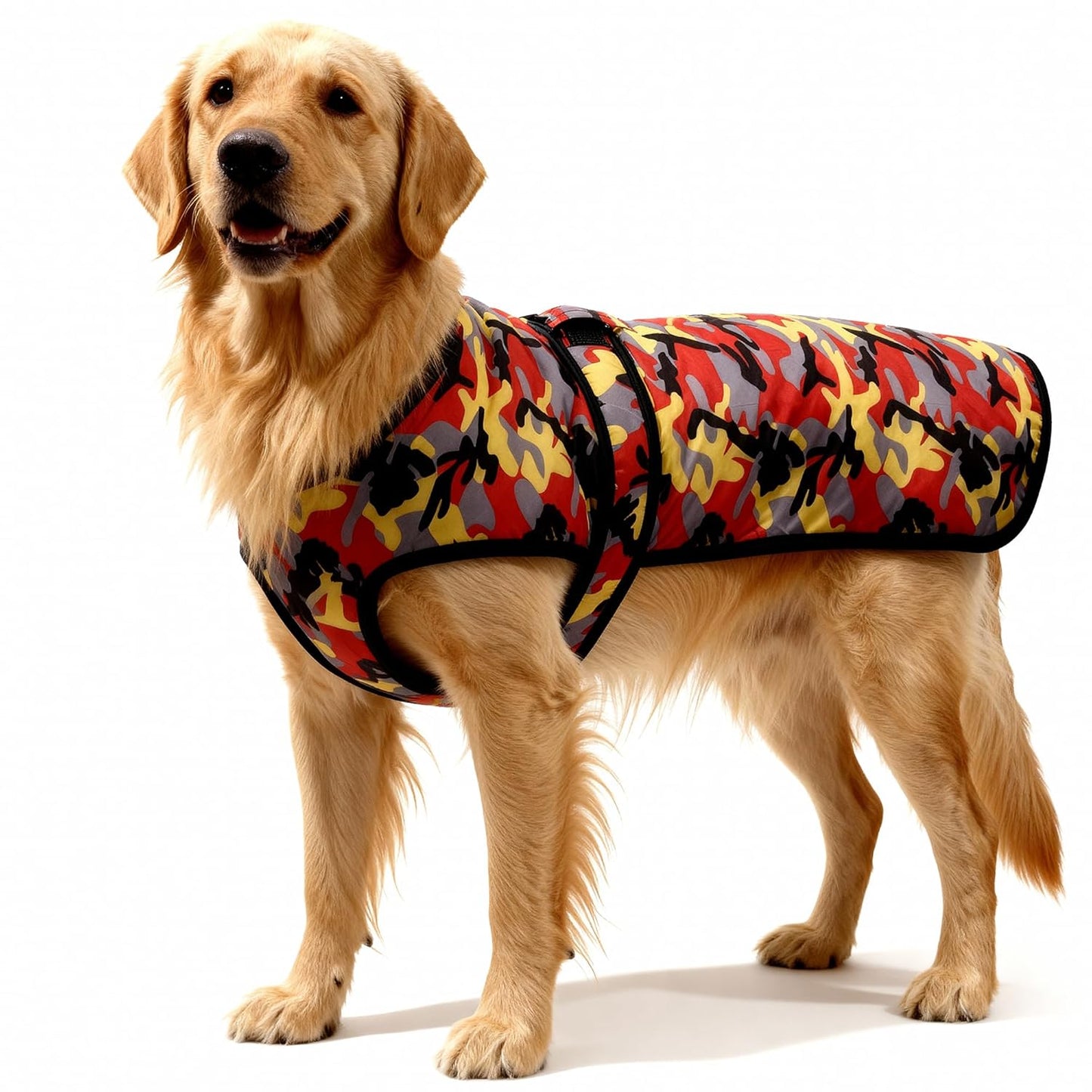 Dog Winter Jacket – (Camouflage Red Army, (XL) 22 Inch) | Ultra Warm Coat